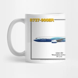 Boeing B737-900ER - Lion Air "Dreamliner Colours" (Art Print) Mug